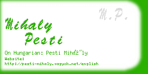 mihaly pesti business card